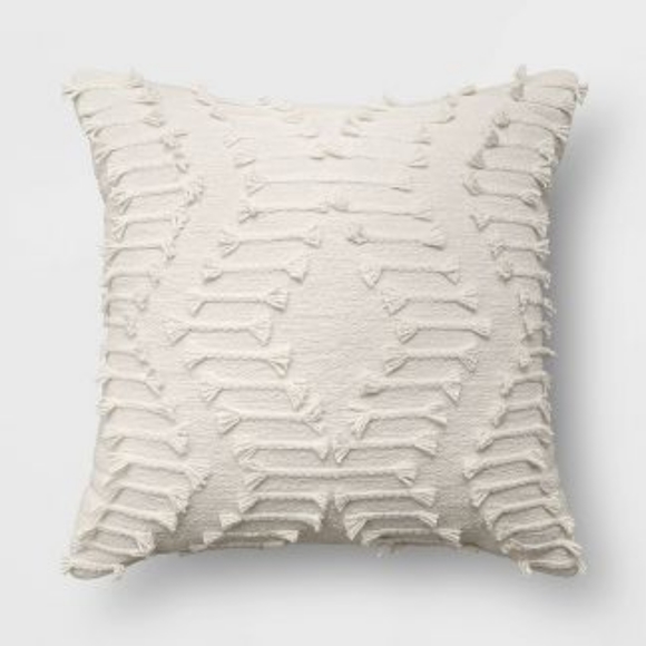 Threshold Other - Chenille Diamond Patterned Square Throw Pillow - Threshold™